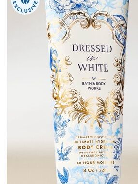 Bath & Body Works Dressed in White Body Cream - White, Blue & Gold